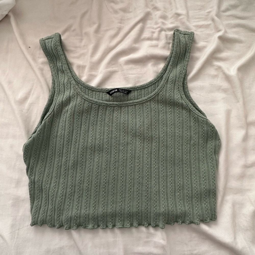 Green Crop Top